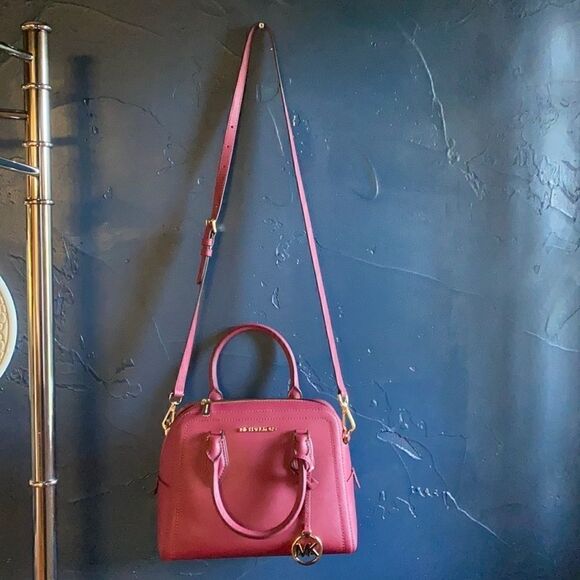 Michael Kors Ayden Dome Satchel Berry Color!! - Picture 4 of 9